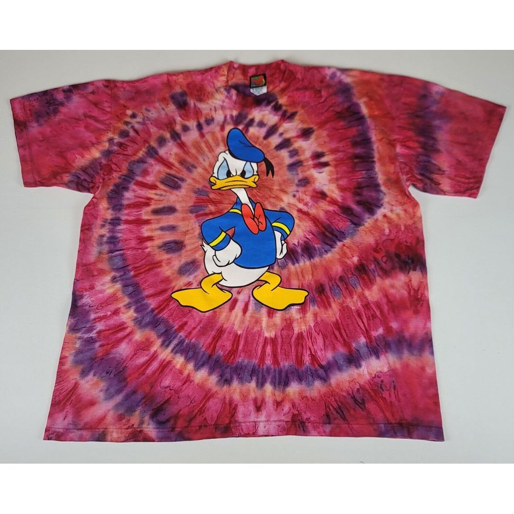 Disney Donald Duck T-Shirt Mens XL. Vintage Tie-Dye Disney‎ World Tee.